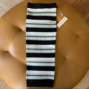 Ronny Kobo Striped Ribbed Stretch Stretchy Bodycon Skirt NWT Revolve